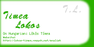 timea lokos business card